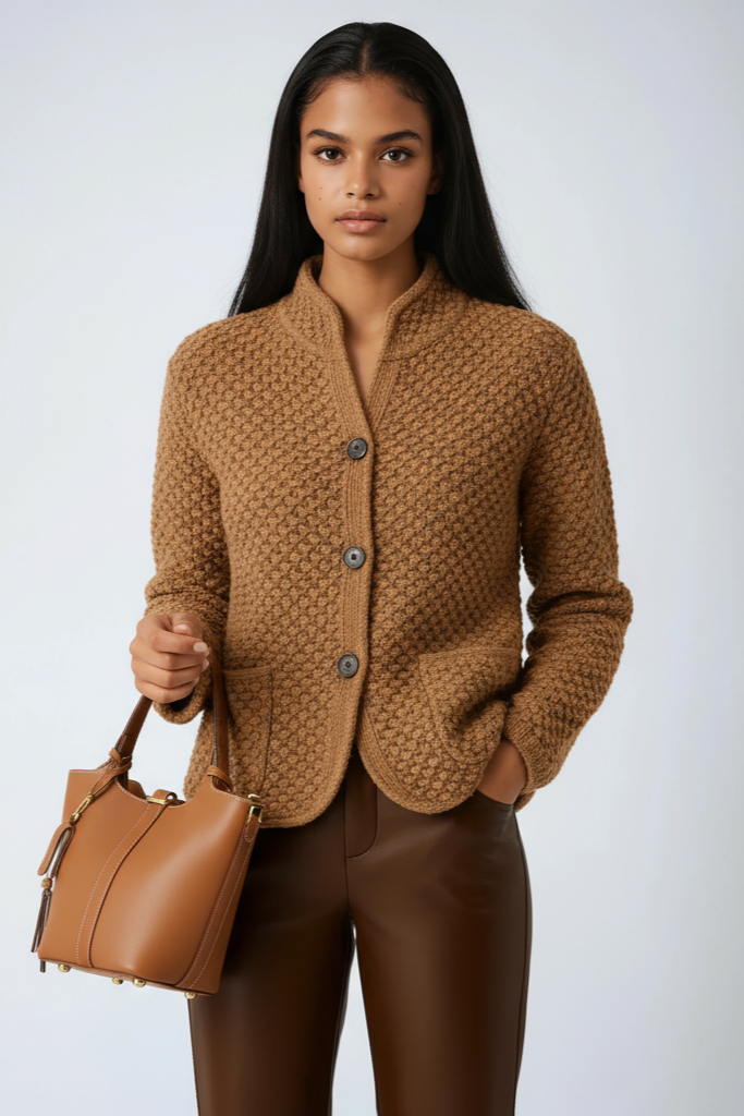 Wool Cardigan | Button-Front Knit Jacket