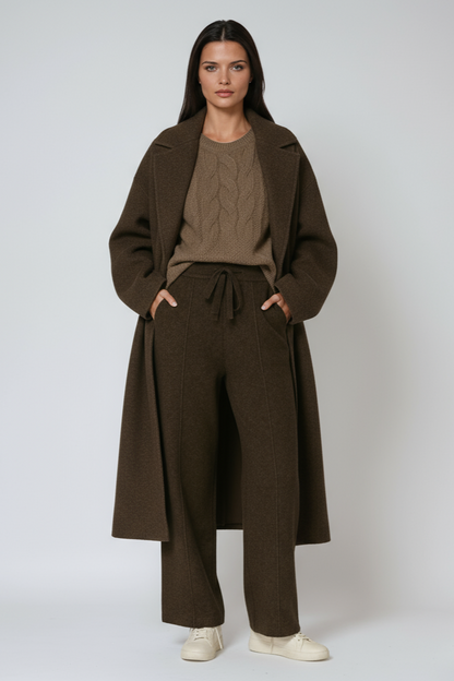 Cotton Knit Trousers | Drawstring Relaxed Fit Pants