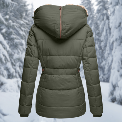 Women's Winter Coat | Hooded Faux Fur Padded Coat