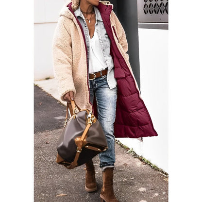 Long Winter Coat | Reversible Teddy-Lined Coat