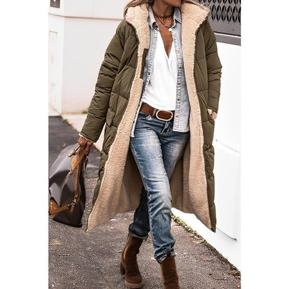 Long Winter Coat | Reversible Teddy-Lined Coat