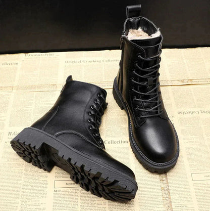 Orthopedic Winter Boots | Fleece-Lined Faux Leather Boots