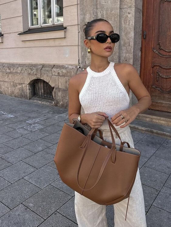 Women's Tote Bag | Vintage Leather Shoulder Bag