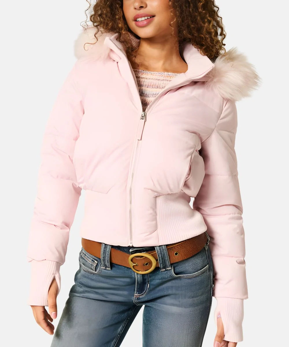 Quilted Winter Jacket | Faux Fur Hood Puffer