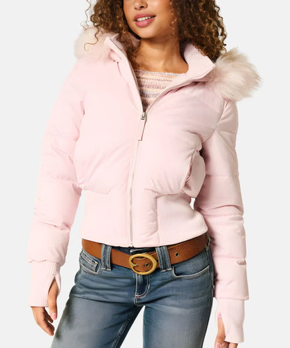 Quilted Winter Jacket | Faux Fur Hood Puffer