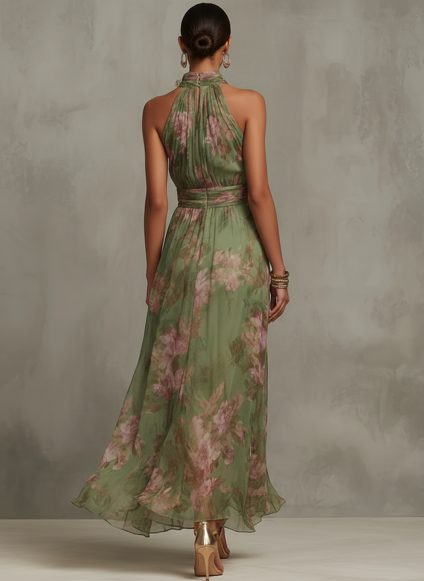 Women's Dress | Floral Halter Summer Dress