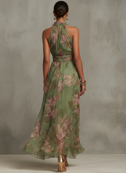 Women's Dress | Floral Halter Summer Dress