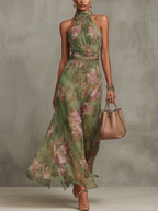 Green Floral Print