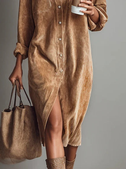 Flared Hem Dress | Elegant Flowing Midi Dress
