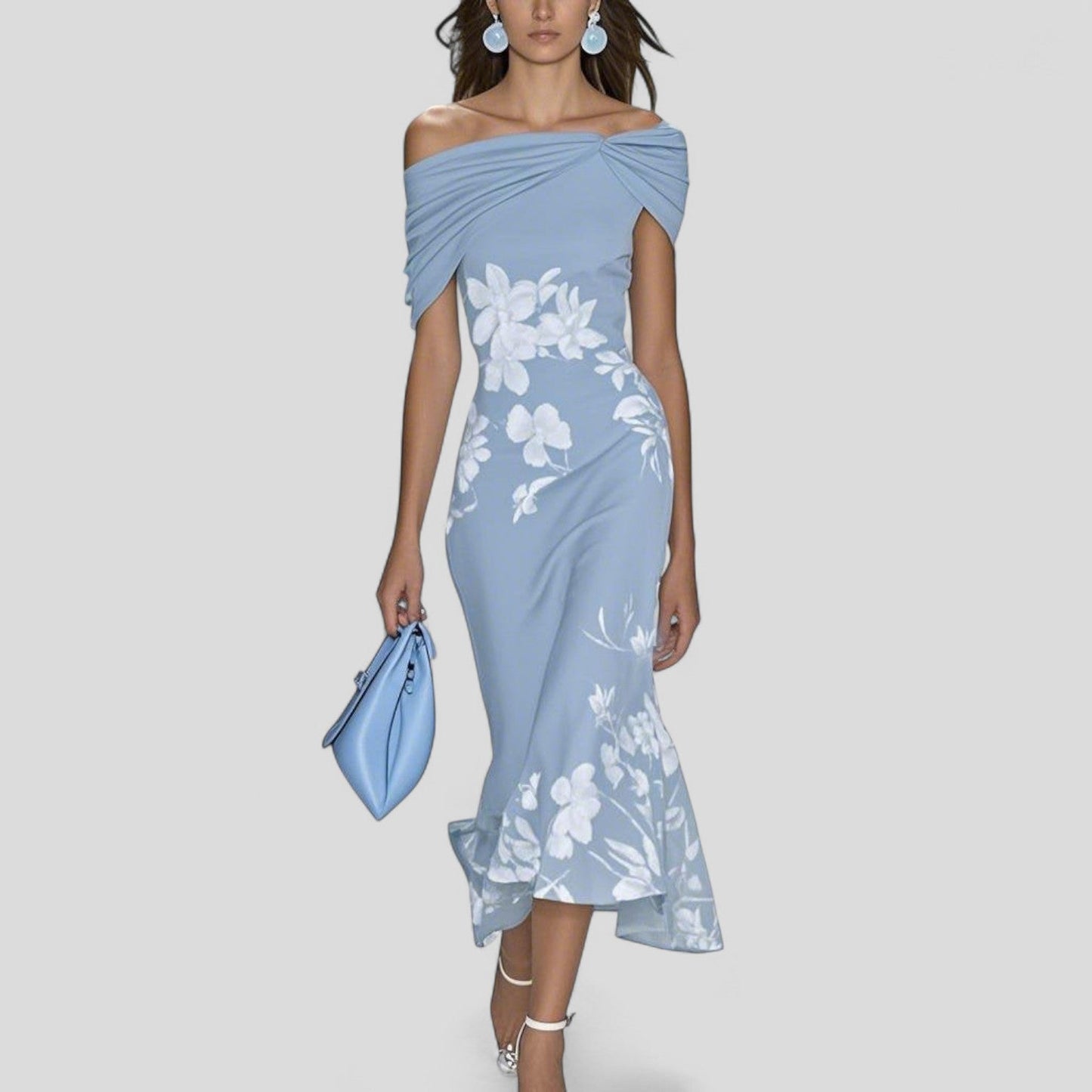 Midi Dress | Statement Print Relaxed Linen Midi