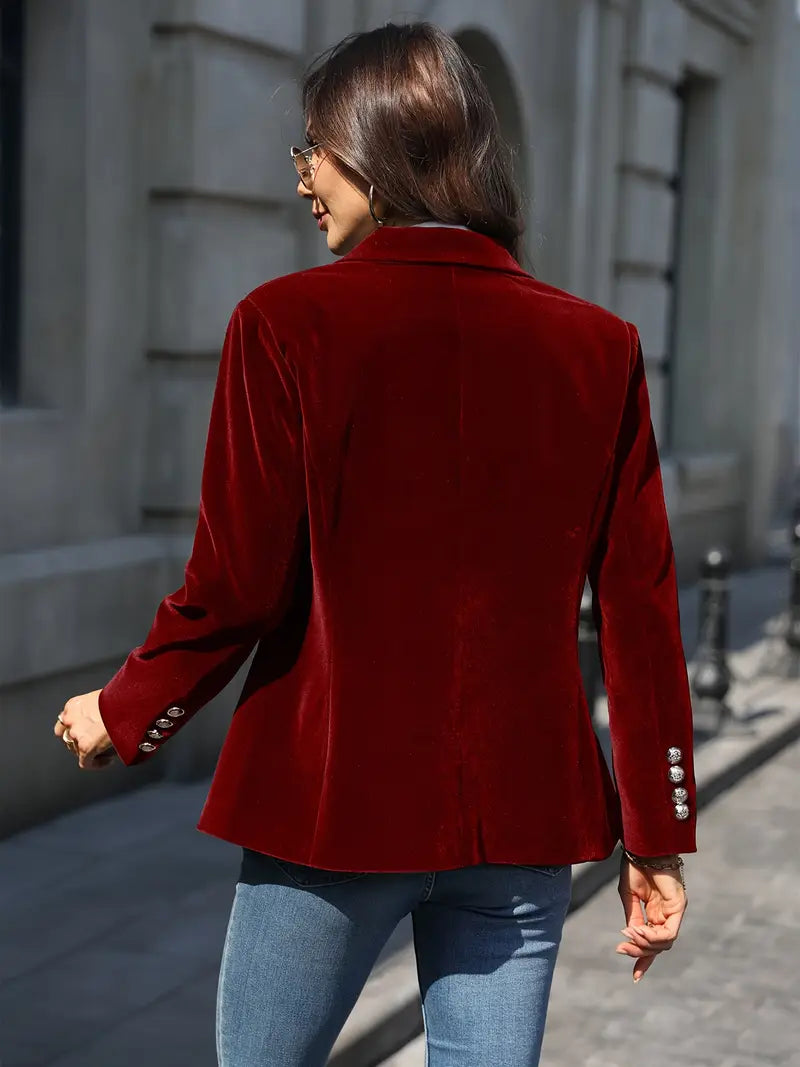 Blazer | Notched Lapel Single-Button Blazer