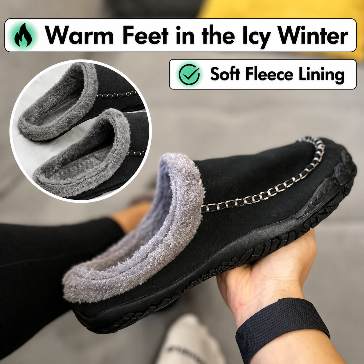 Barefoot Slippers | Fleece-Lined Cosy House Shoes