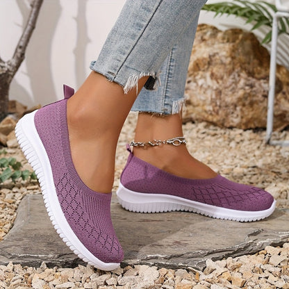 Orthopedic Slip-On Shoes | Knit Upper Closed-Toe Shoes