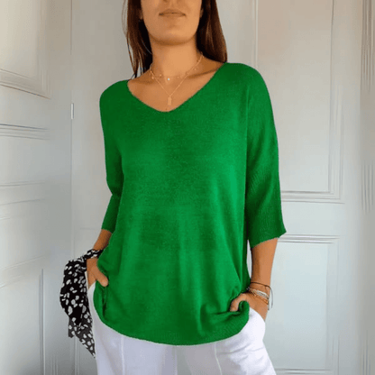 Sweater | V-Neck Loose Knit Jumper