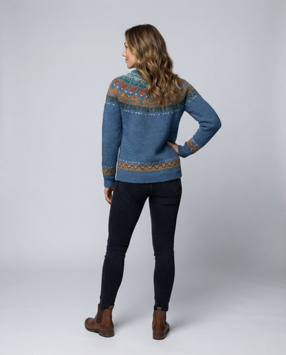 Knit Jumper | Vintage Pattern Relaxed Sweater