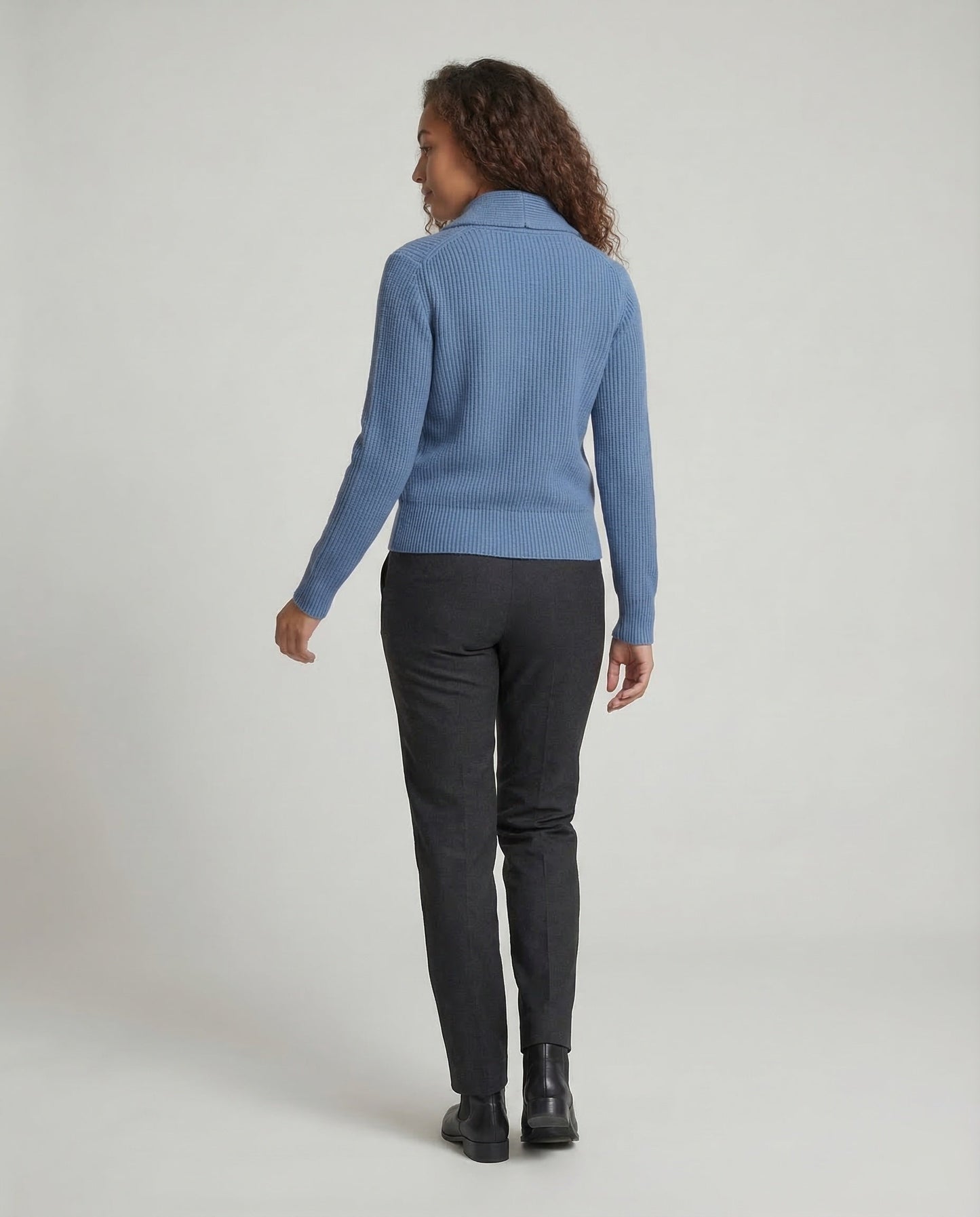 Knit Cardigan | Lapel Collar Button-Front Cardigan