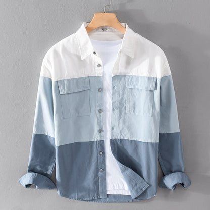 Men's Shirt | Stitch-Detail Cotton Overshirt