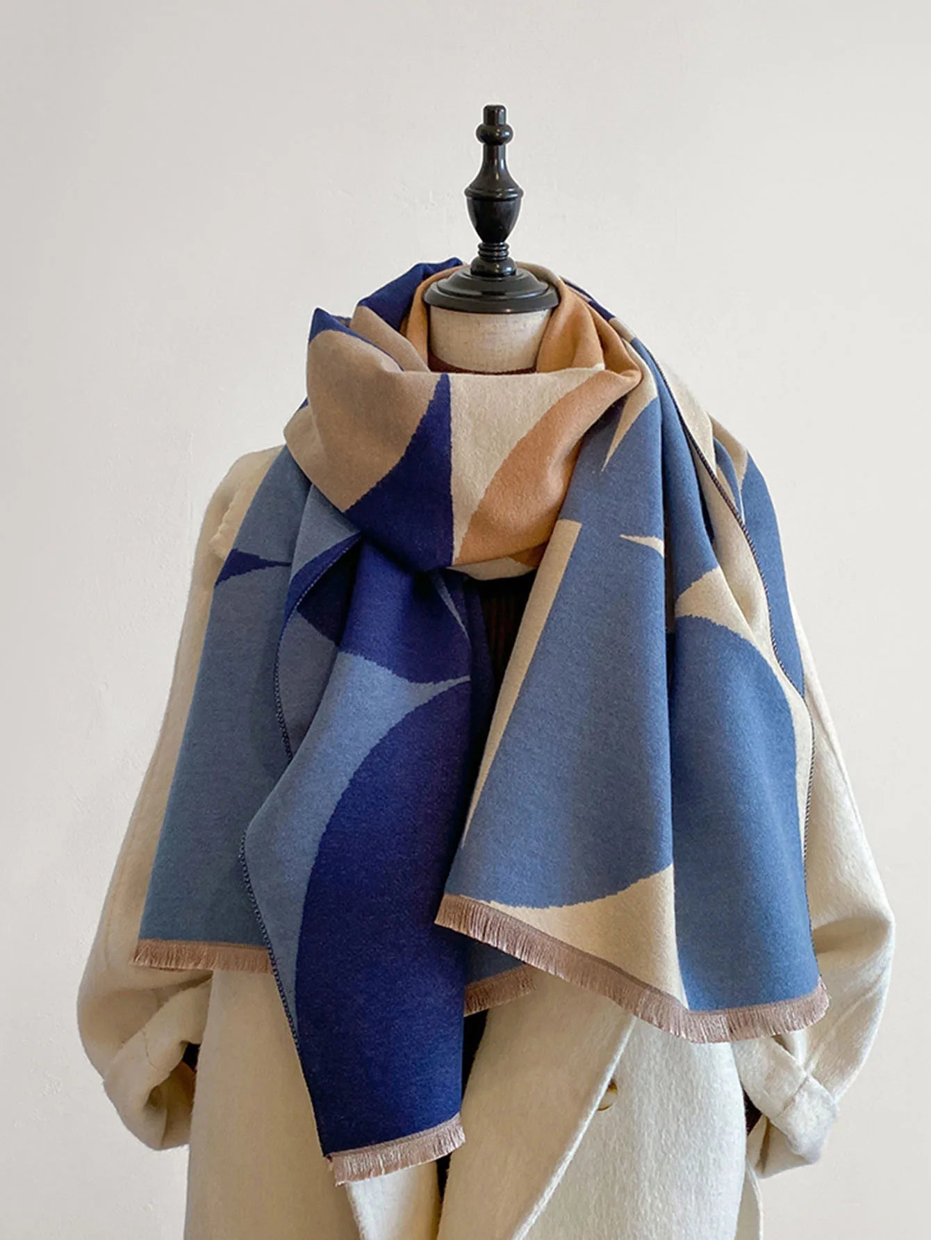 Reversible Cashmere Scarf | Soft Warm Wrap