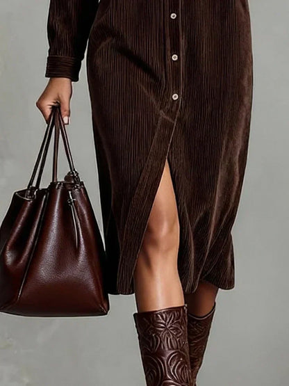 Flared Hem Dress | Elegant Flowing Midi Dress