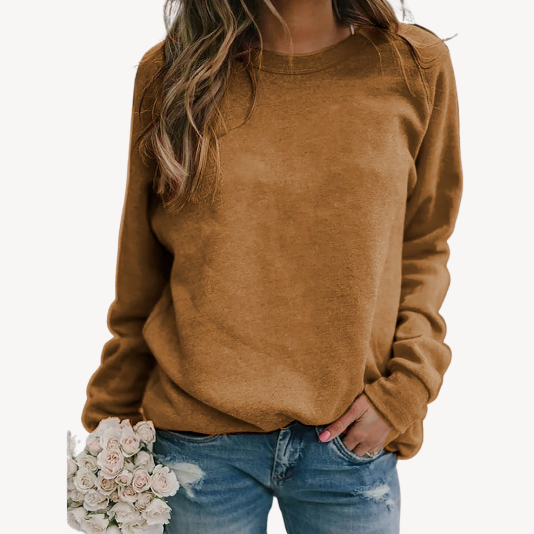 Crew Neck Sweatshirt | Relaxed Fit Cotton Pullover