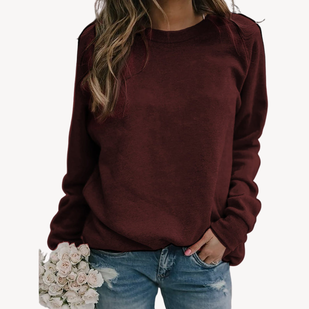 Crew Neck Sweatshirt | Relaxed Fit Cotton Pullover