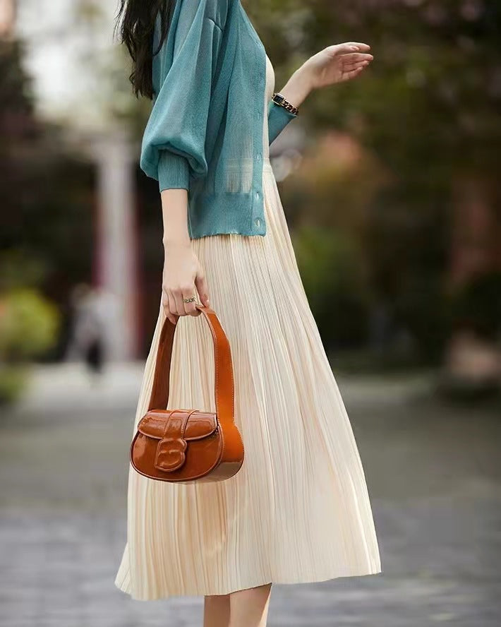 Women's Skirt | Pleated Midi Skirt