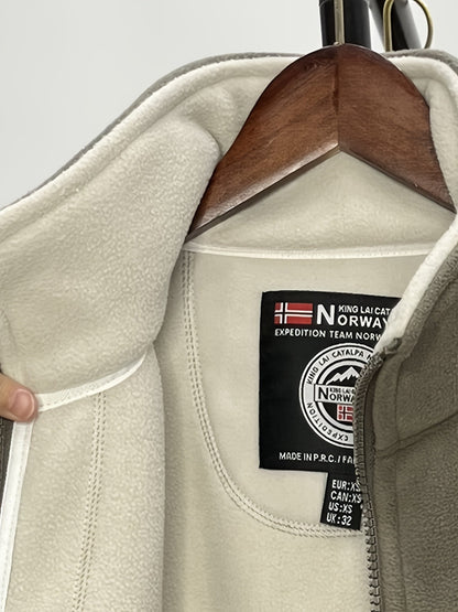 Warm High-Collar Outdoor Fleece Jacket