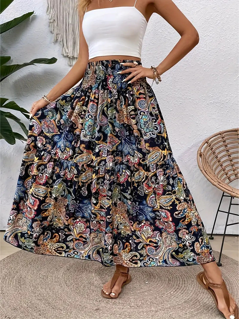 Women's Skirt | Floral Chiffon Circle Skirt