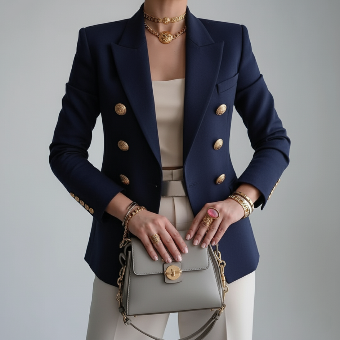 Linen Double-Breasted Blazer | Tailored Jacket