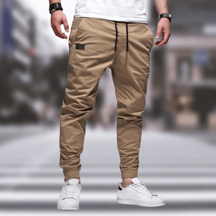Men's smart casual everyday trousers in beige