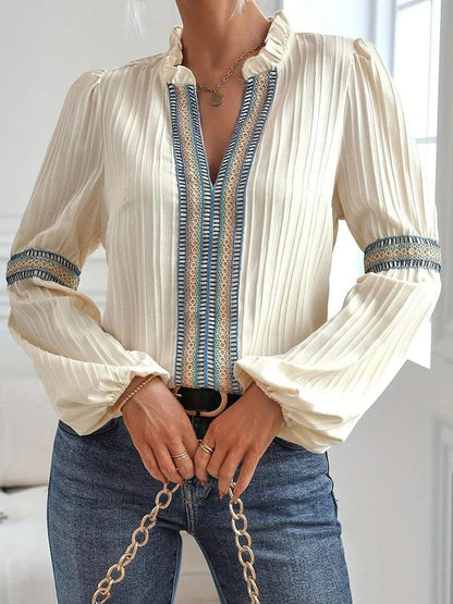 Women's Blouse | Vintage-Chic Cotton Top