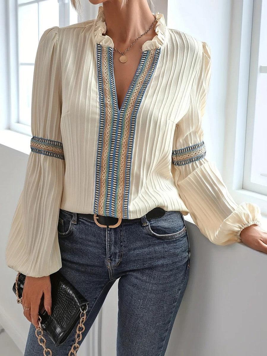 Women's Blouse | Vintage-Chic Cotton Top