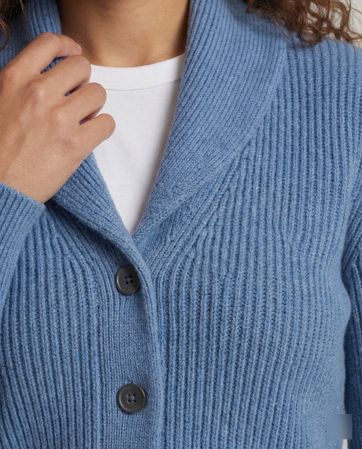 Knit Cardigan | Lapel Collar Button-Front Cardigan