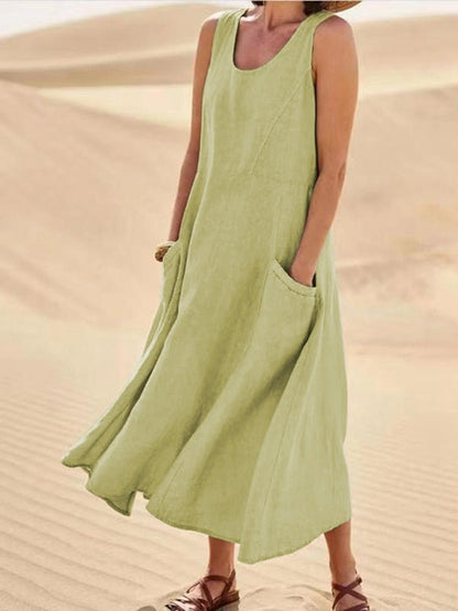 Women's Dress | Airy Relaxed Summer Dress with Pockets