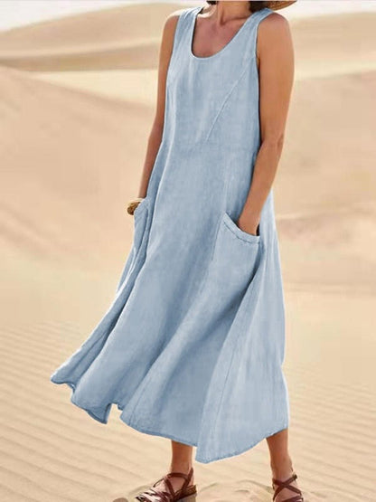 Women's Dress | Airy Relaxed Summer Dress with Pockets