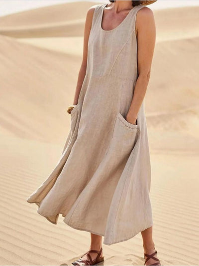 Women's Dress | Airy Relaxed Summer Dress with Pockets