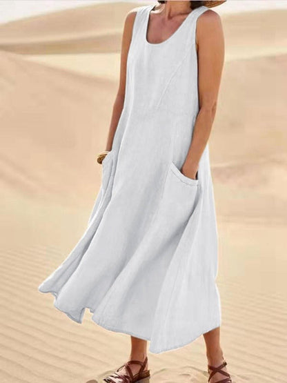 Women's Dress | Airy Relaxed Summer Dress with Pockets