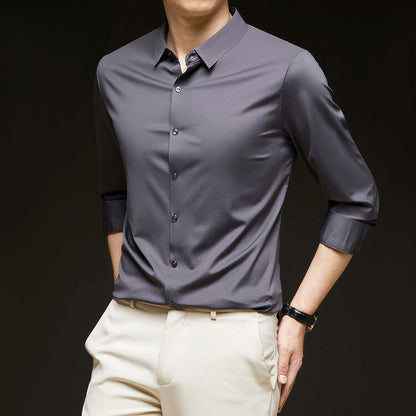 Men's Shirt | Slim-Fit Long-Sleeve Button Shirt