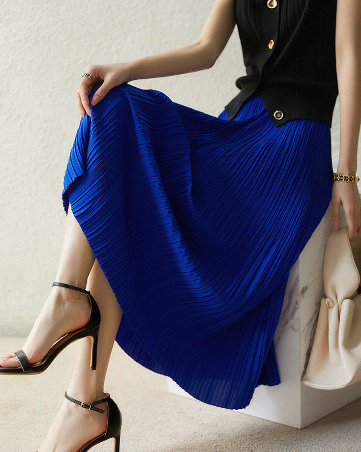 Women's Skirt | Pleated Midi Skirt