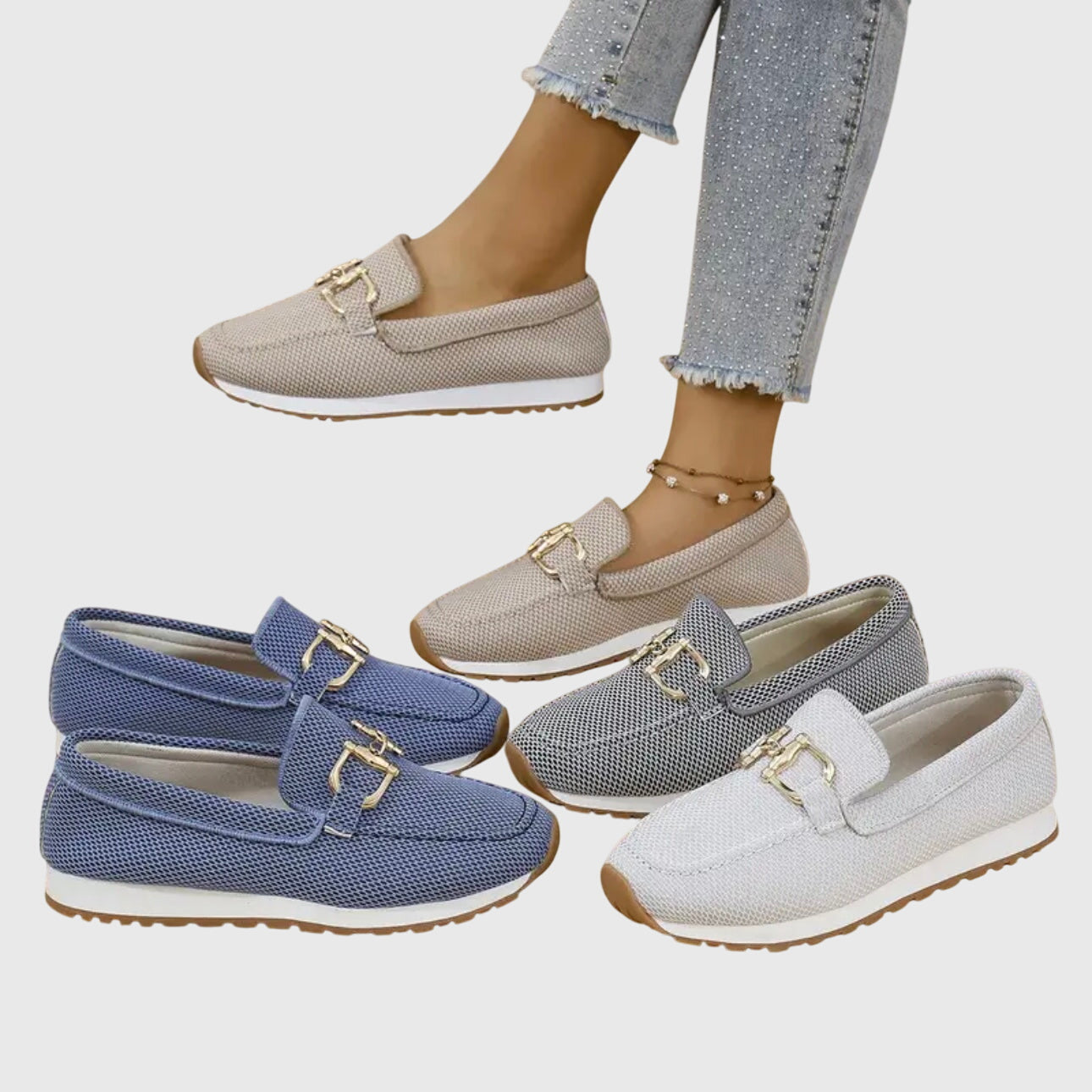 Orthopedic Comfort Loafers | Cushioned Round-Toe Slip-On Flats