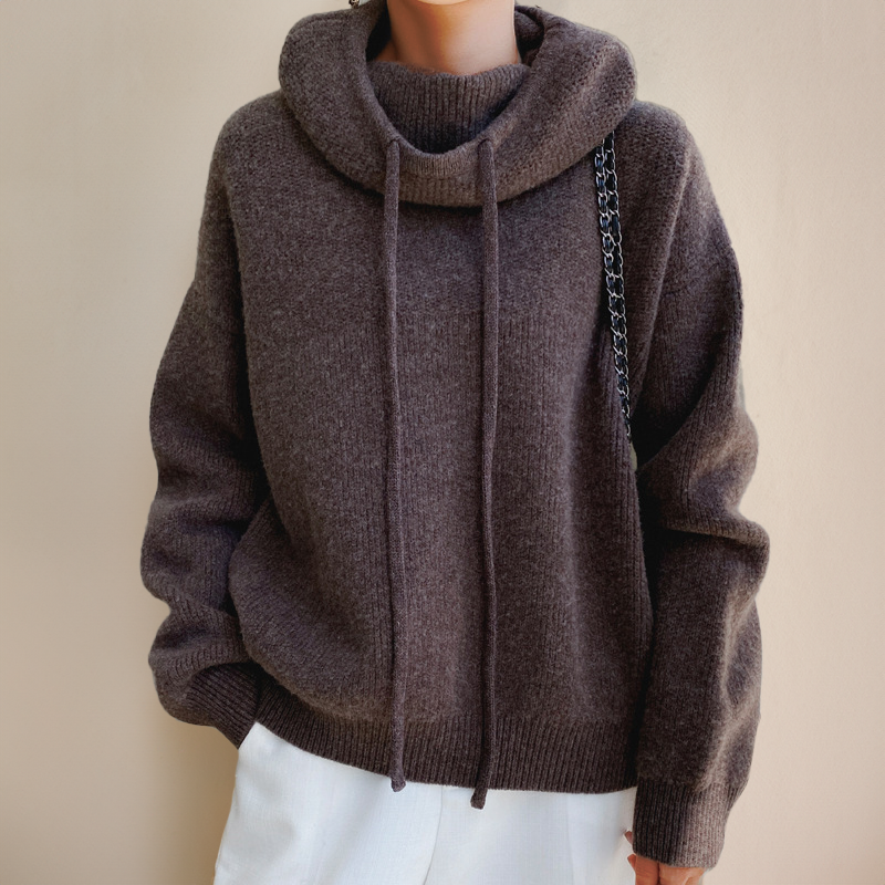 Oversized Hoodie | High Neck Drawstring Jumper