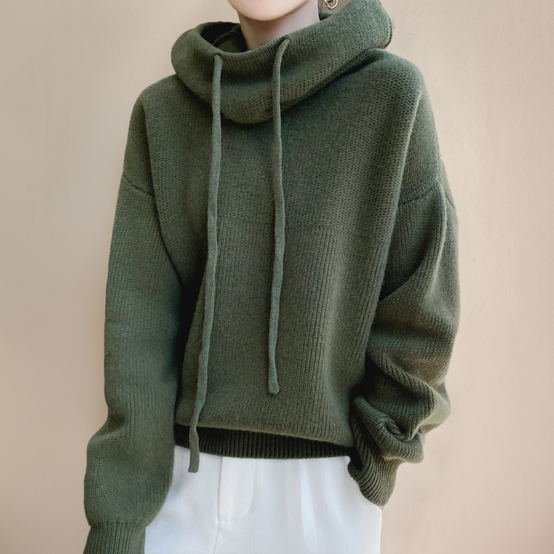 Oversized Hoodie | High Neck Drawstring Jumper