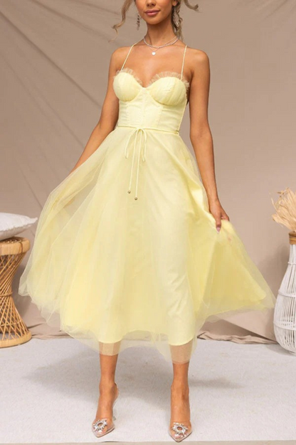 Women's Dress | Flowing Midi Wedding-Guest Dress