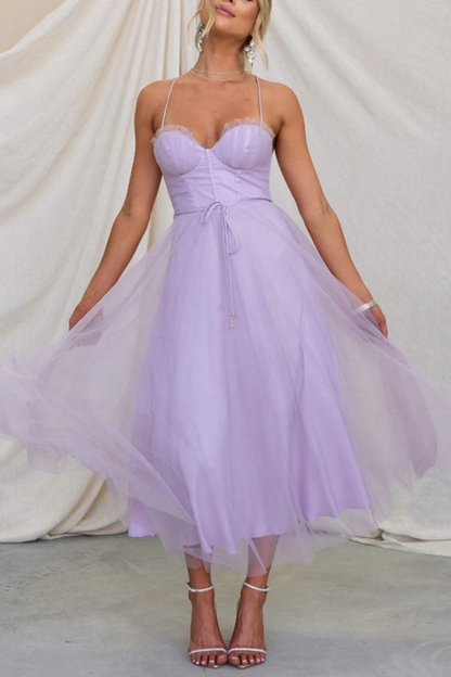 Women's Dress | Flowing Midi Wedding-Guest Dress