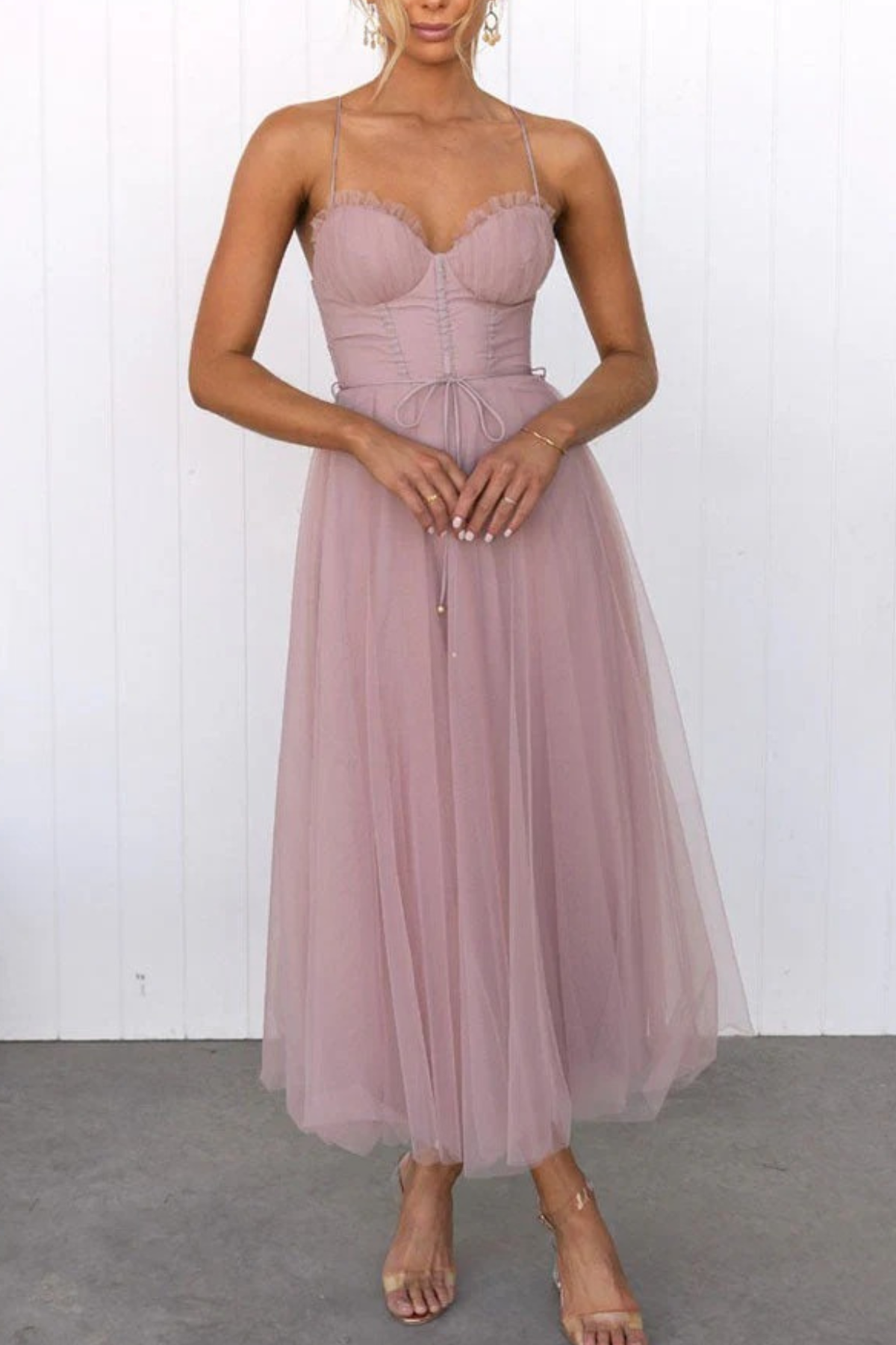 Women's Dress | Flowing Midi Wedding-Guest Dress