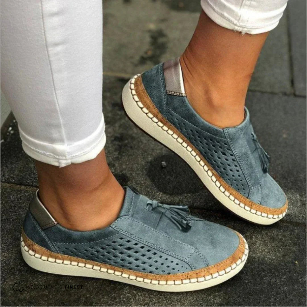 Orthopedic Slip-On Sneakers | Breathable Cushioned Textile Trainers