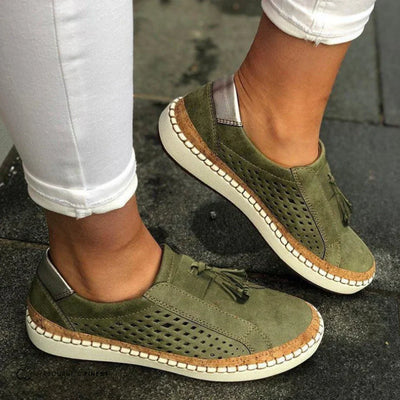 Orthopedic Slip-On Sneakers | Breathable Cushioned Textile Trainers