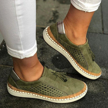 Women's breathable cushioned slip-on textile sneakers