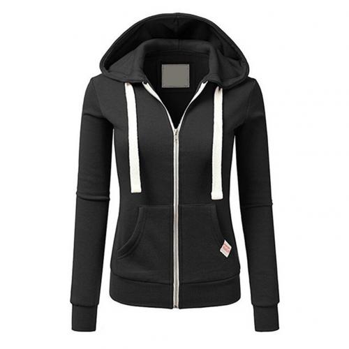 Zip Up Hoodie | Slim Fit Drawstring Hooded Jacket