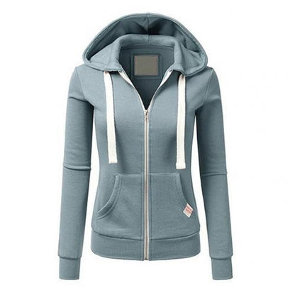 Zip Up Hoodie | Slim Fit Drawstring Hooded Jacket